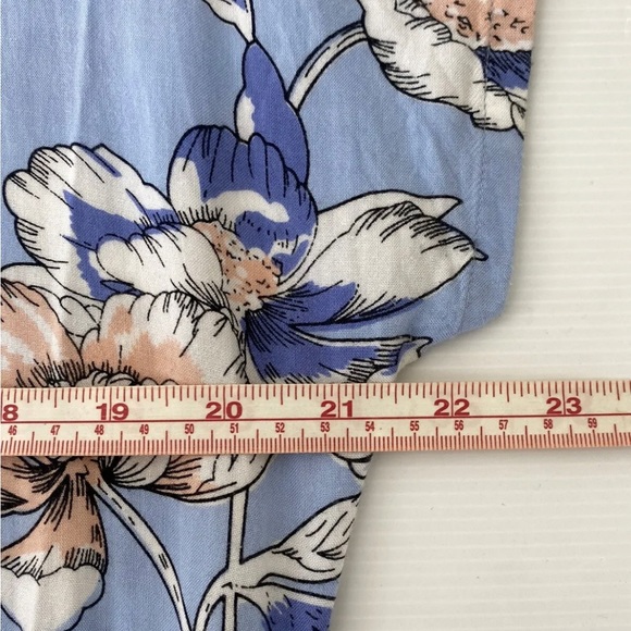 A Little Birdie Told Me Maxi Dress Blue Floral Long Boho Tassel Bells Size M 12 - Picture 9 of 10